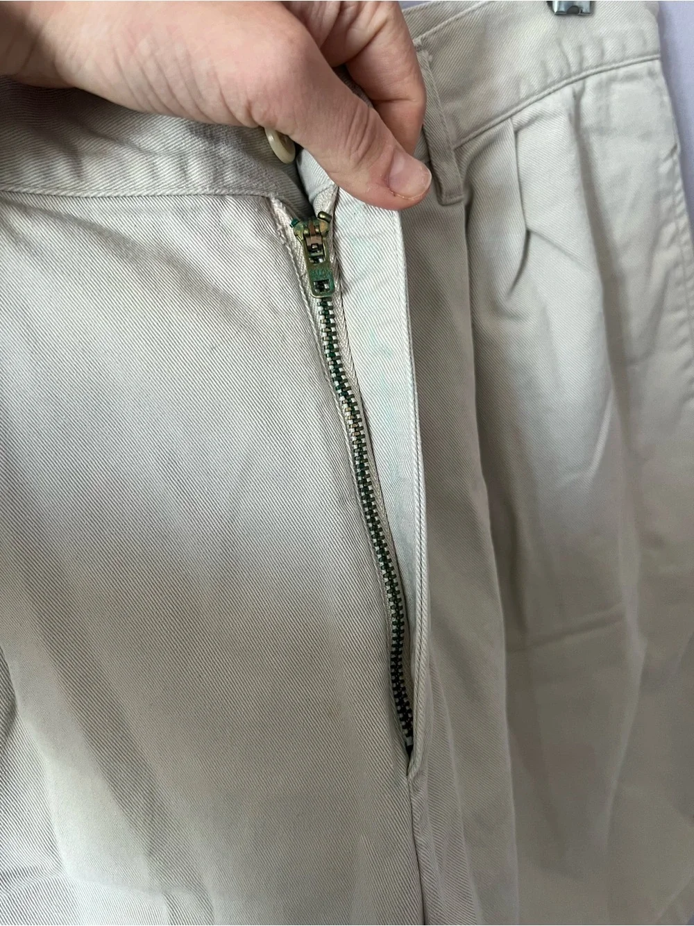 Polo Sport by Ralph Lauren Cream Pleated Chino Shorts